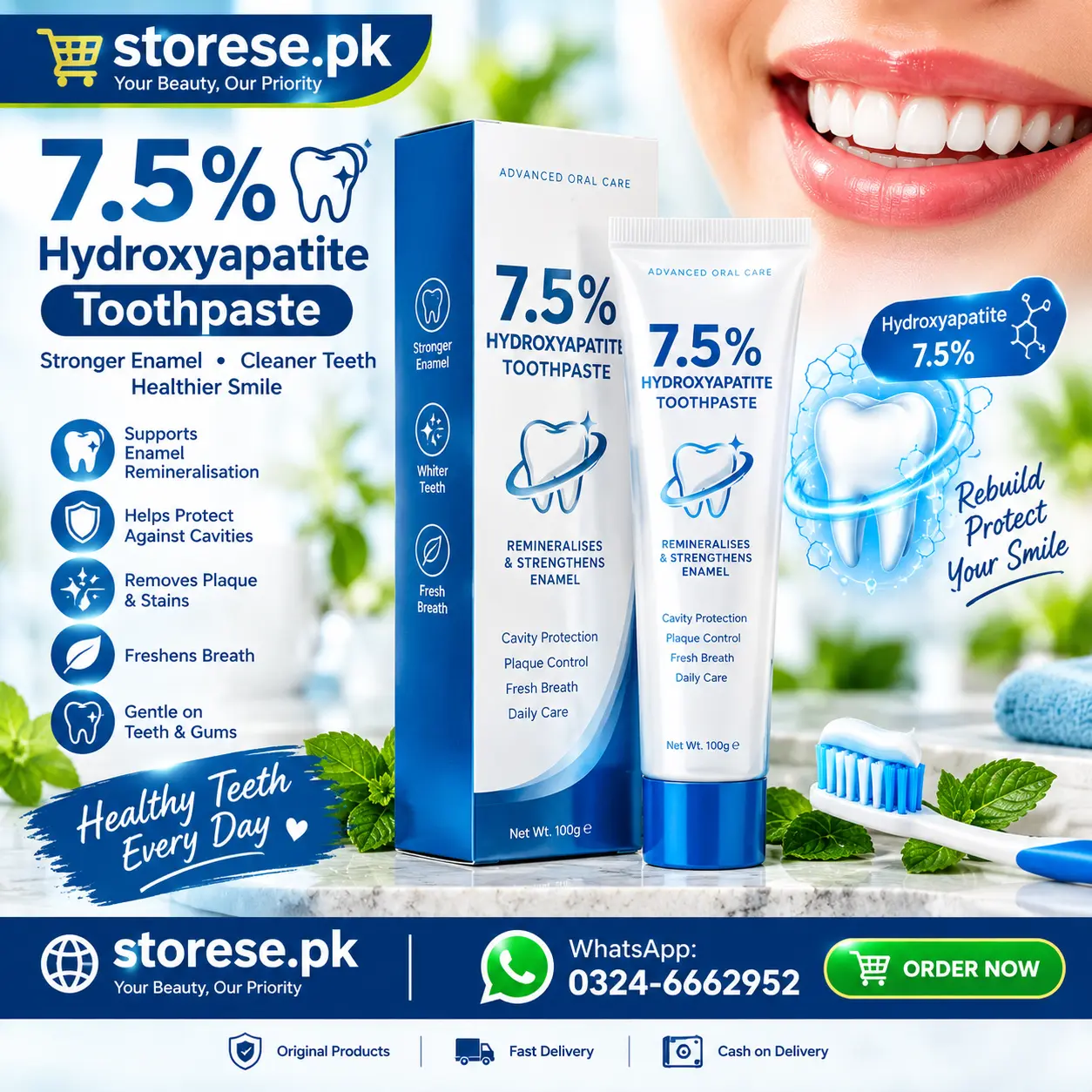 7.5% Hydroxyapatite Toothpaste in Pakistan