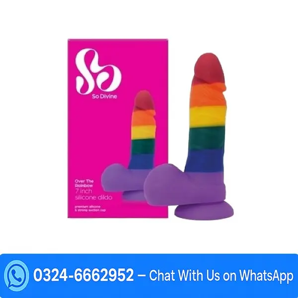  7 Inch Rainbow Liquid Silicone Dildo In Pakistan