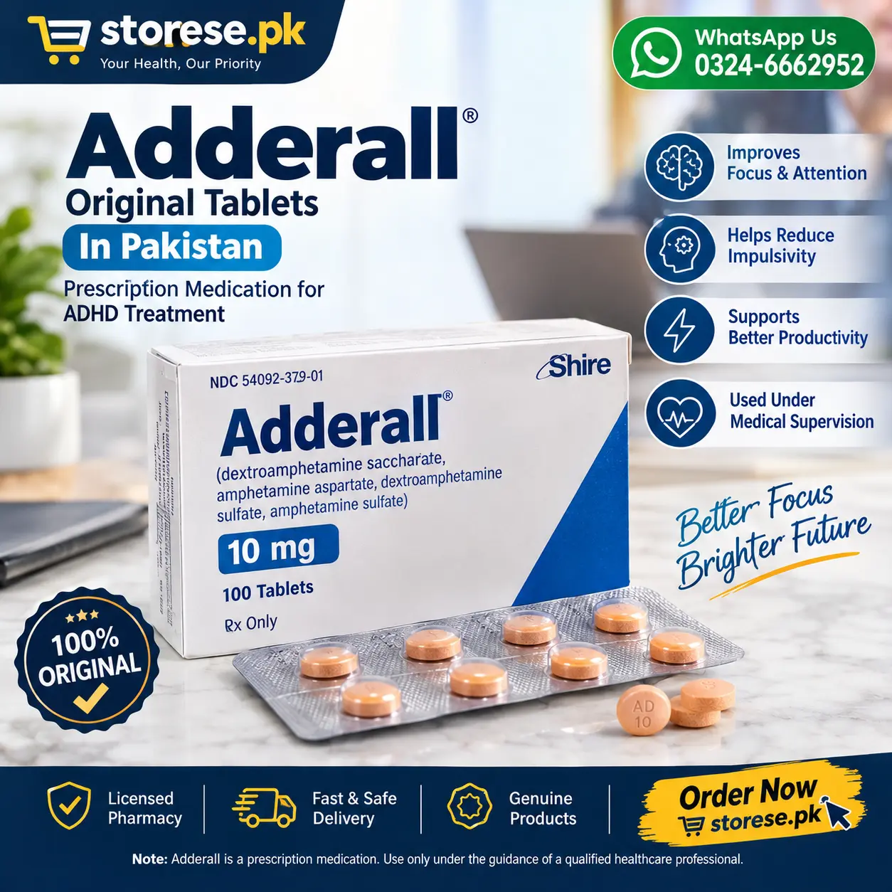 Adderall Original Tablets In Pakistan