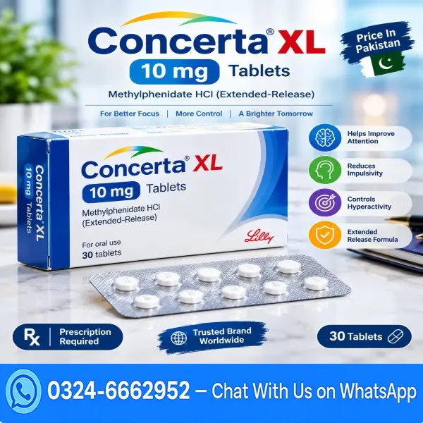 Concerta XL 10mg Tablets Price In Pakistan
