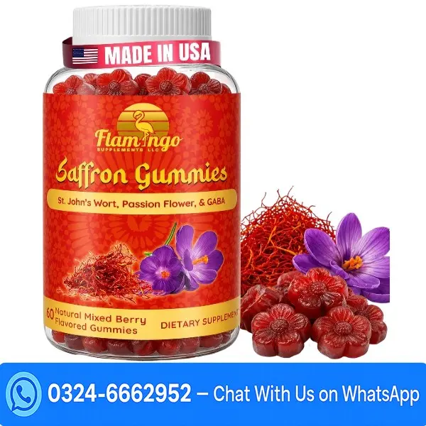 Flamingo Supplements Saffron Gummies - Mood & Stress Relief In Pakistan