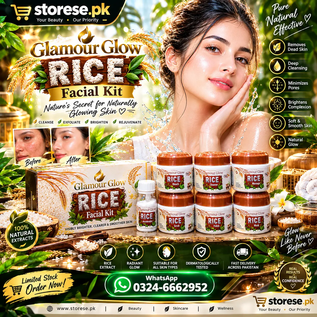 Glamorous Rice Facial Kit Price in Pakistan