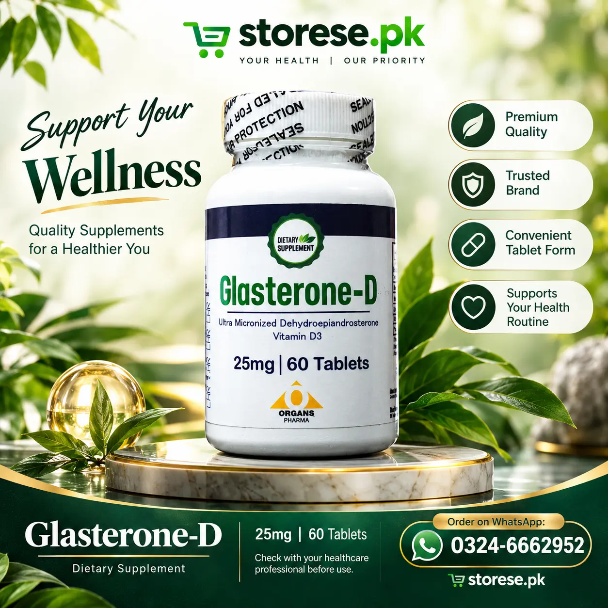Glasterone D Tablets In Pakistan