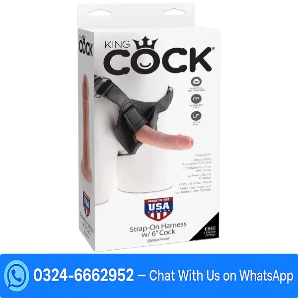 King Cock Strap-On Harness with 6 Inch Dildo in Pakistan