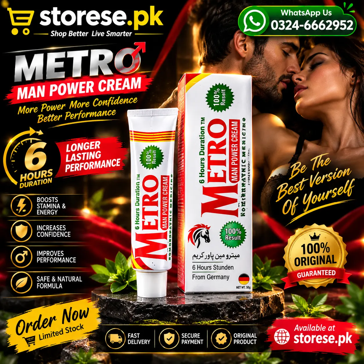Metro Men Power Delay Cream In Pakistan