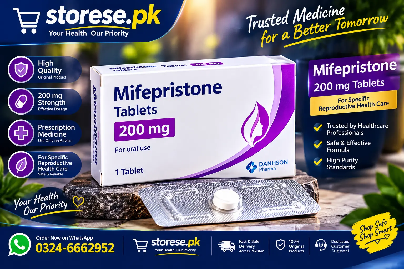 Mifepristone 200mg Tablets In Pakistan