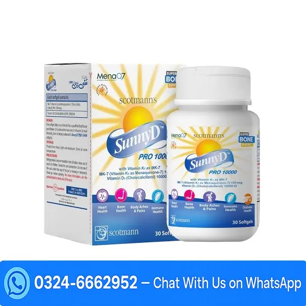 Scotmann SunnyD PRO Vitamin D3 & K2- 60 Softgels In Pakistan