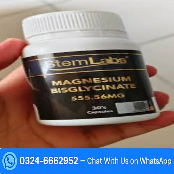 StemLabs Magnesium Bisglycinate 555.56mg 30 Vegetable Capsules In Pakistan