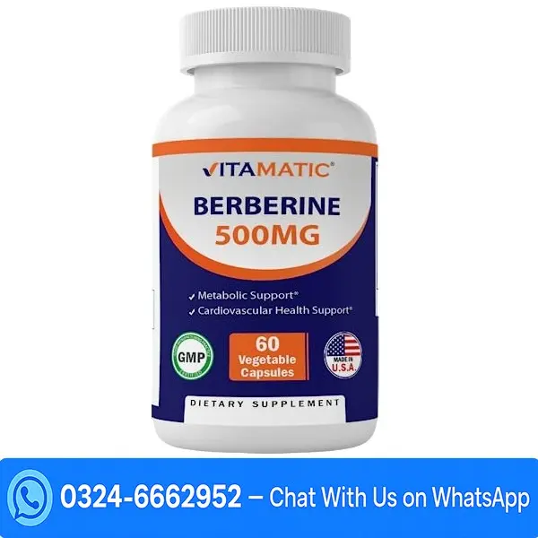 Vitamatic Berberine 500mg Vegetable Capsules Price in Pakistan