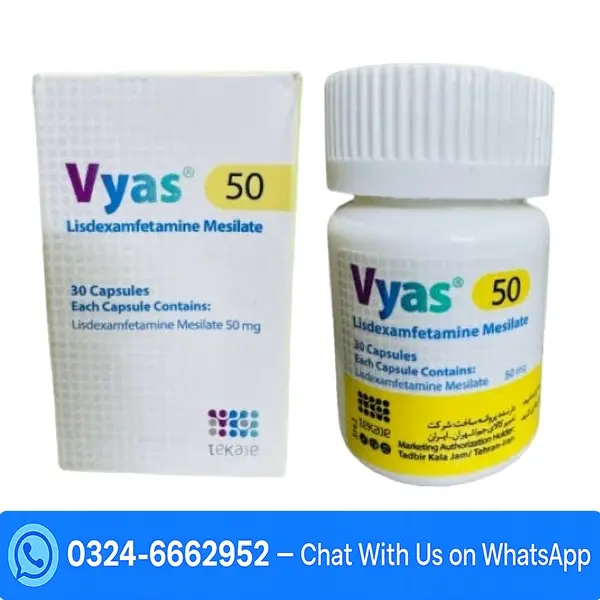 Vyas 50mg Capsule (Lisdexamfetamine Mesilate)