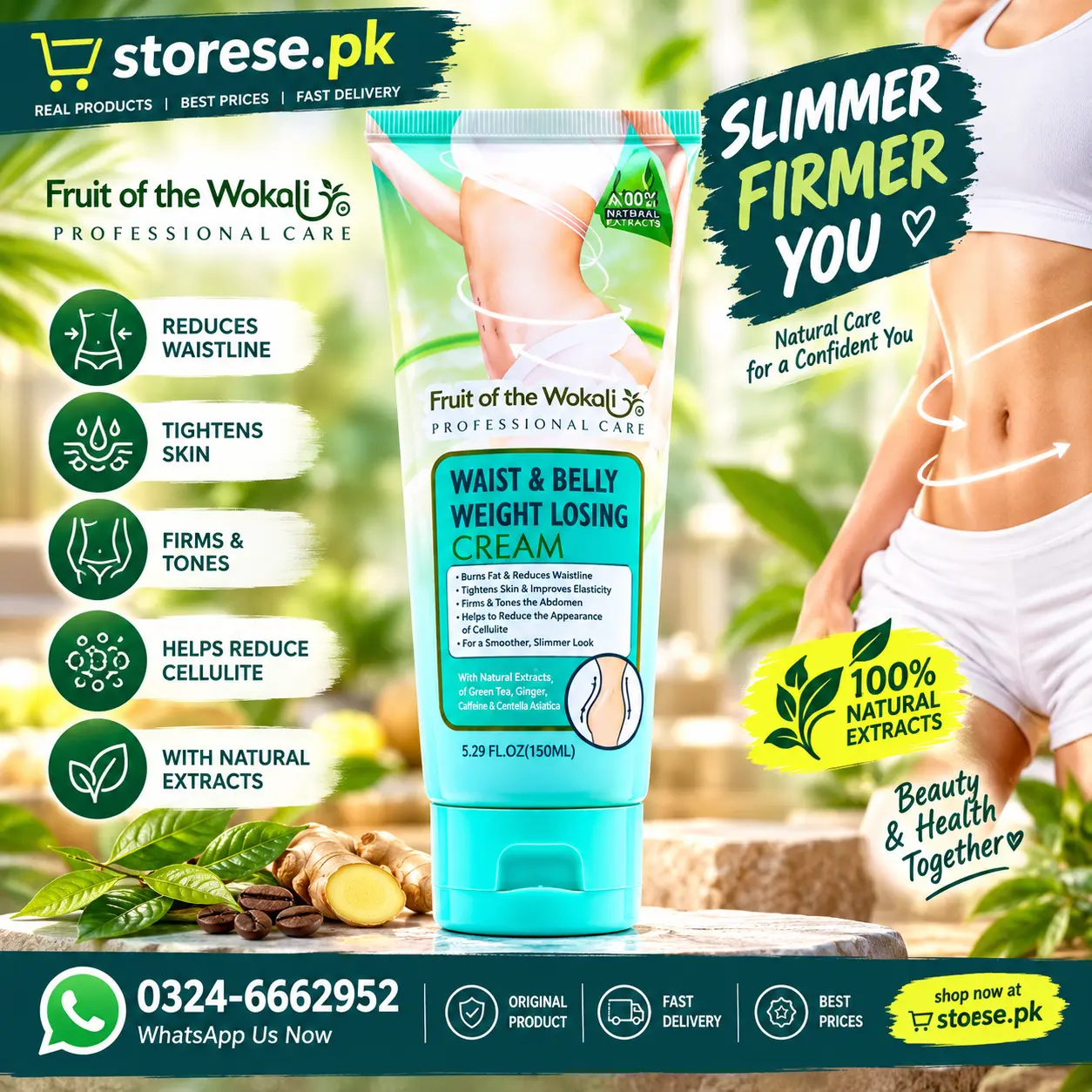 Waist and Belly Weight Losing Cream